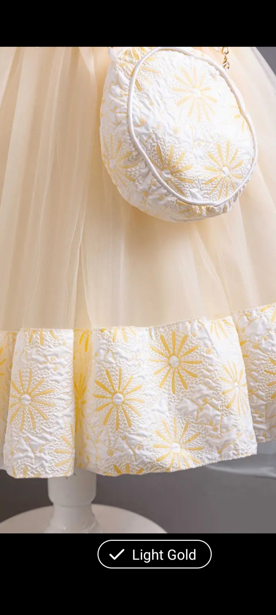 Light gold dress for age 5y/6y