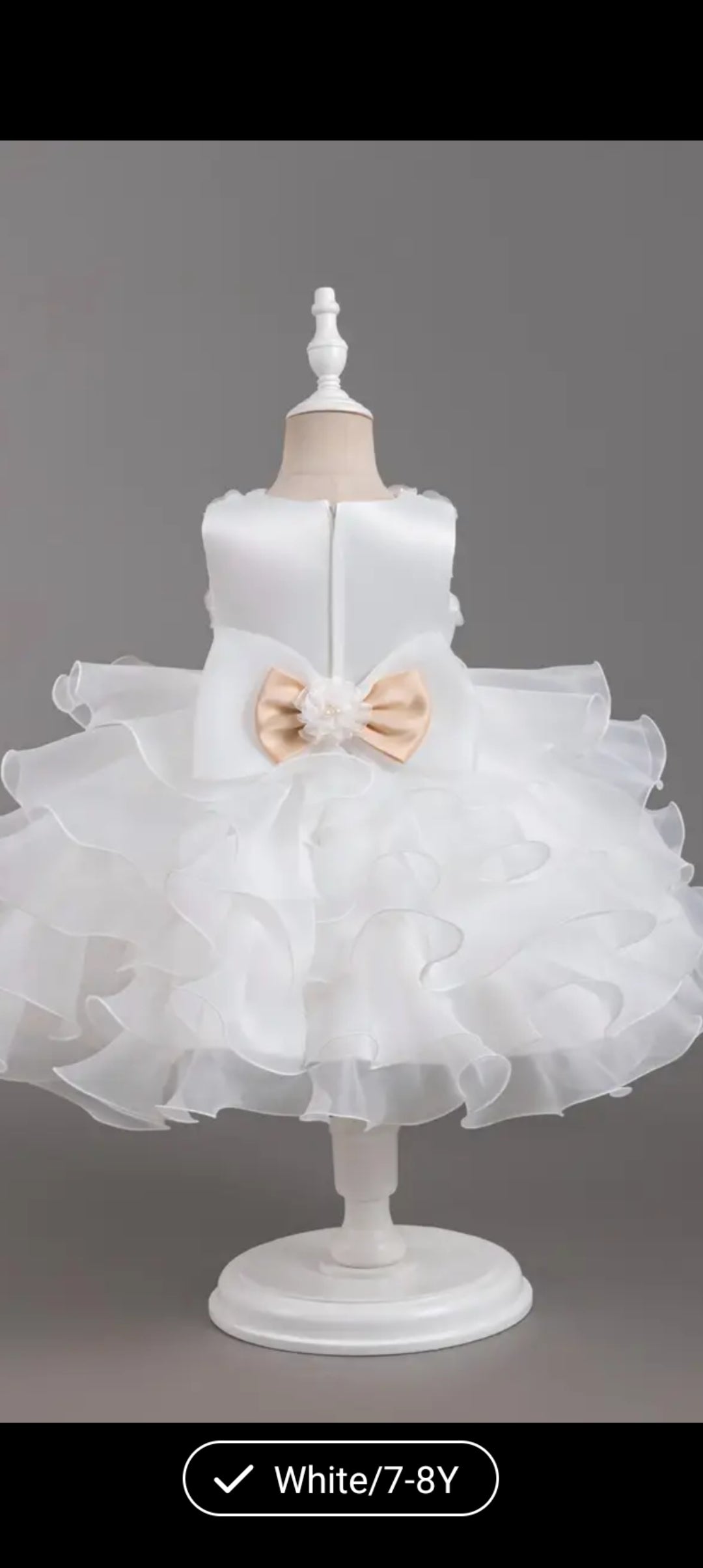 White dress for age 7y/8y