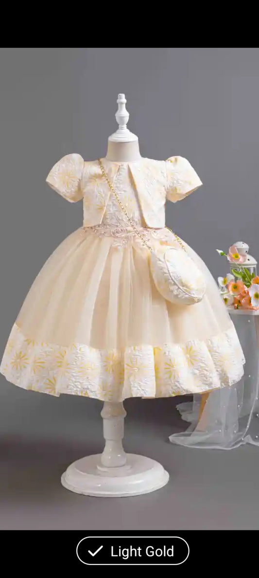 Light gold dress for age 5y/6y