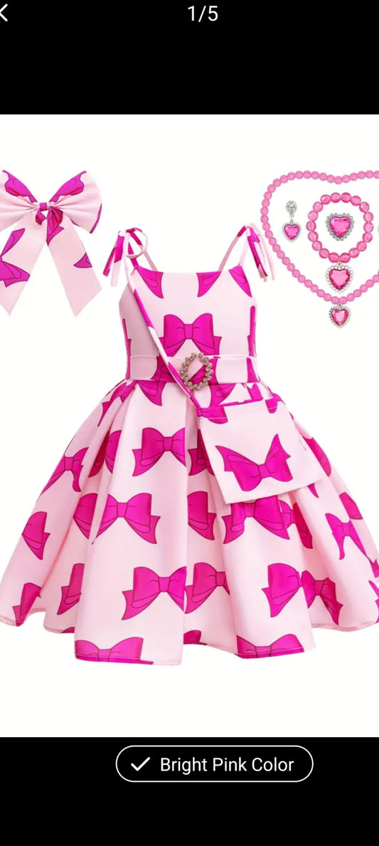 Pink bow dress